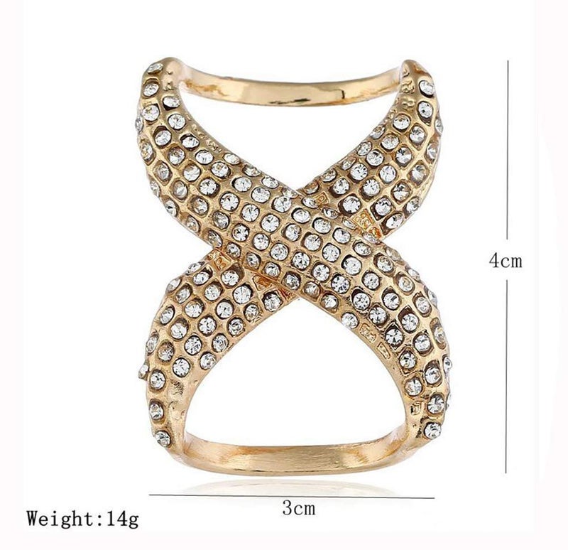 UPSTORE 2PCS(Gold+Silver) Women Lady Girls Fashion Rhinestone Inlayed Scarf Ring Buckle Modern Simple Jewelry Silk Scarf Clasp Clips Clothing Wrap Holder Decoration Accessories for T-Shirt Neckerchief Shawl - Image 2